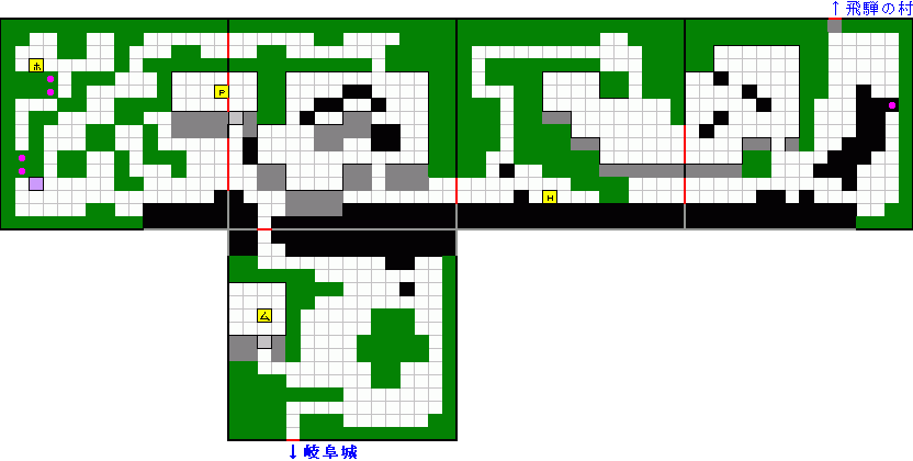 戦国忍者くん範囲ガイドマップB 戦国忍者くんのマップ画像