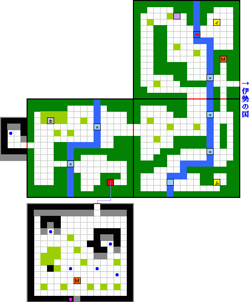 戦国忍者くん範囲ガイドマップD 戦国忍者くんのマップ画像