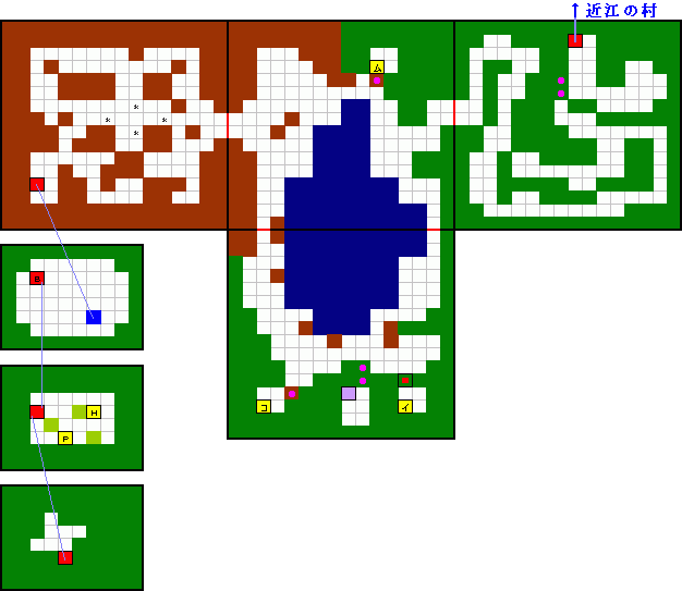 戦国忍者くん範囲ガイドマップE 戦国忍者くんのマップ画像