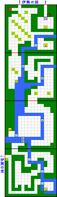 戦国忍者くん範囲ガイドマップF 戦国忍者くんのマップ画像