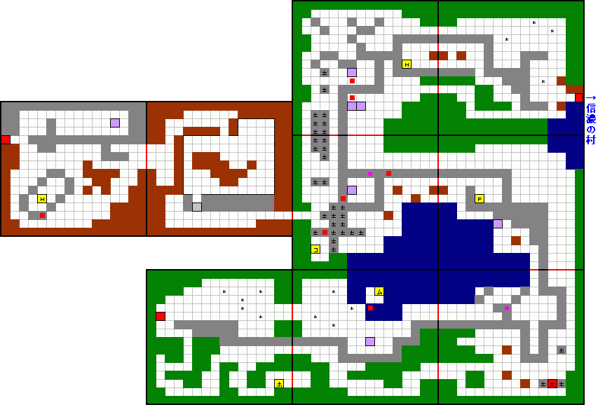 戦国忍者くん範囲ガイドマップG 戦国忍者くんのマップ画像